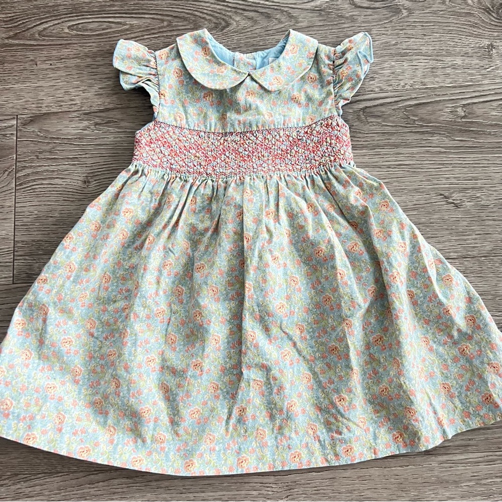 EPK Floral Kids Dress with Peter Pan Collar Size 18 month